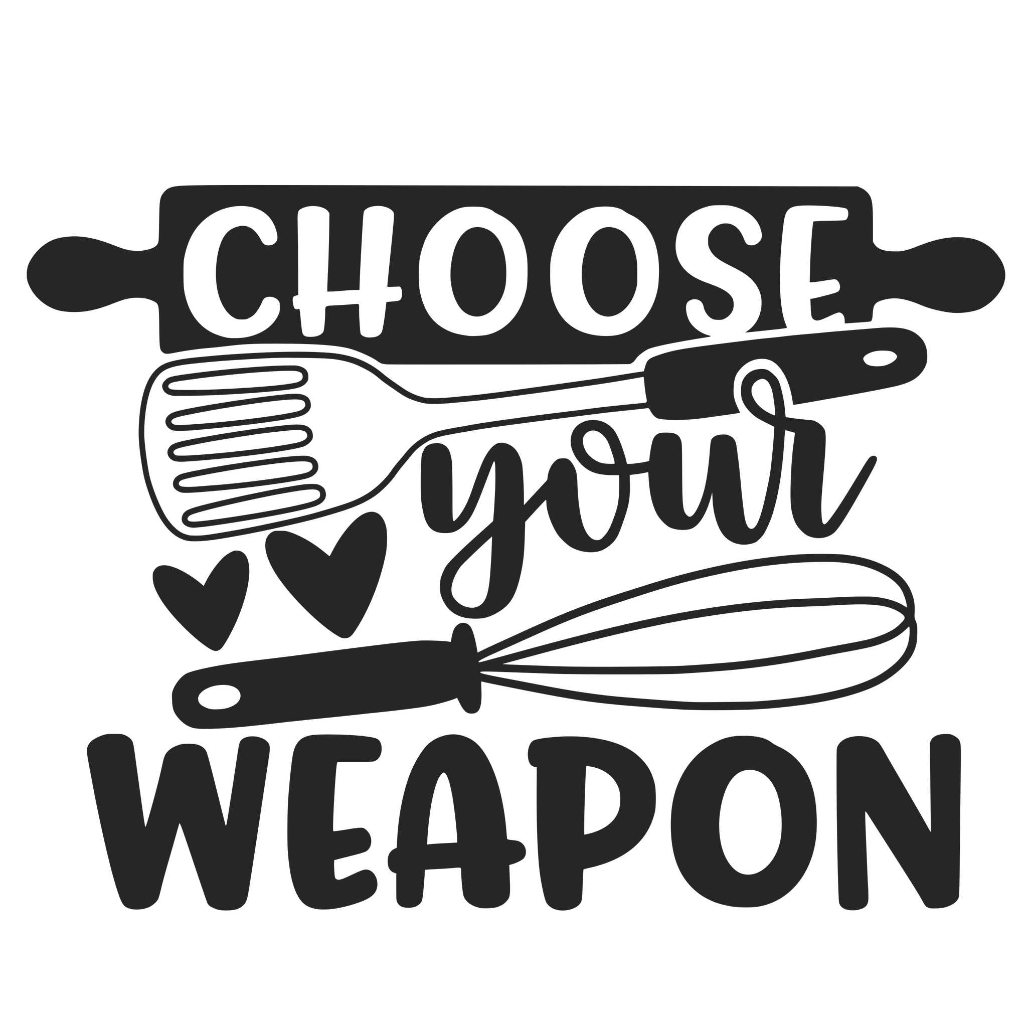 CHOOSE YOUR WEAPON 12X9 BAMBOO CUTTING BOARD