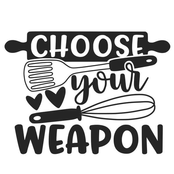 CHOOSE YOUR WEAPON 12X9 BAMBOO CUTTING BOARD