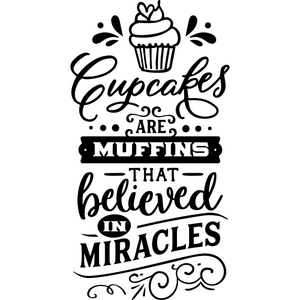 CUPCAKES ARE MIRACLES 12X9 BAMBOO CUTTING BOARD