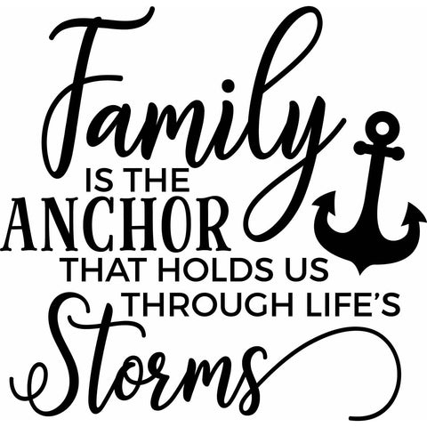 FAMILY IS THE ANCHOR 12X9 BAMBOO CUTTING BOARD