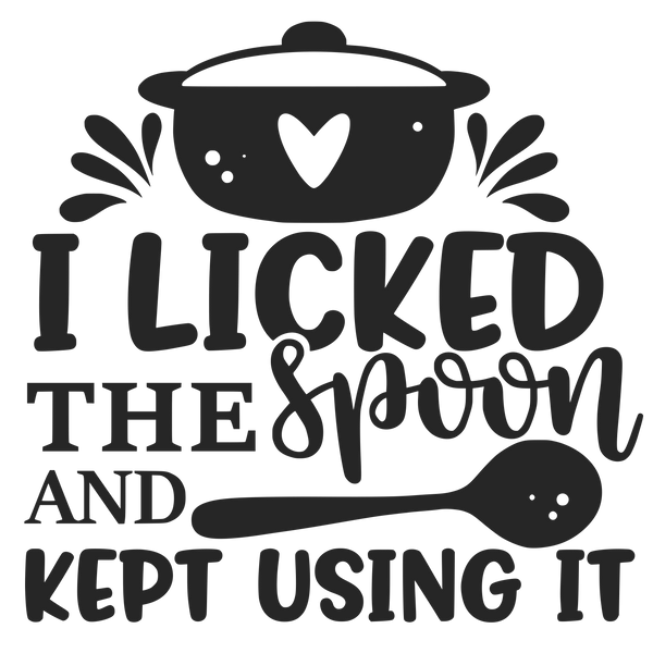 I LICKED THE SPOON 12X9 BAMBOO CUTTING BOARD