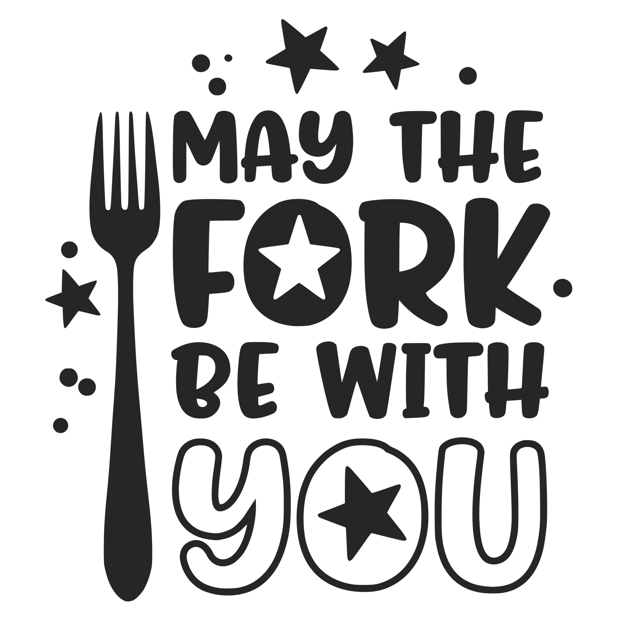 MAY THE FORK BE WITH YOU 12X9 BAMBOO CUTTING BOARD