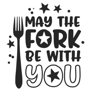 MAY THE FORK BE WITH YOU 12X9 BAMBOO CUTTING BOARD