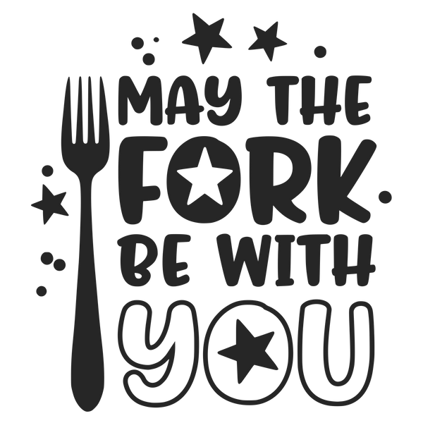 MAY THE FORK BE WITH YOU 12X9 BAMBOO CUTTING BOARD