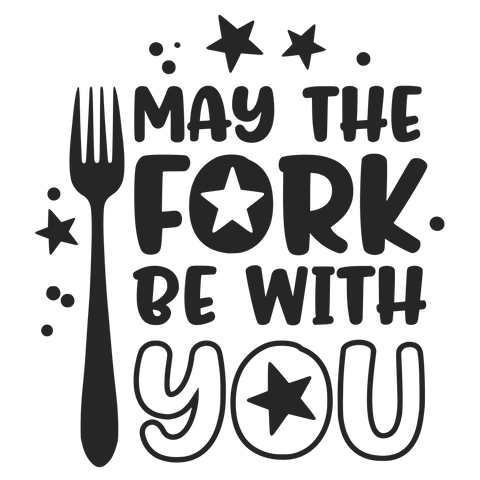 MAY THE FORK BE WITH YOU 12X9 BAMBOO CUTTING BOARD