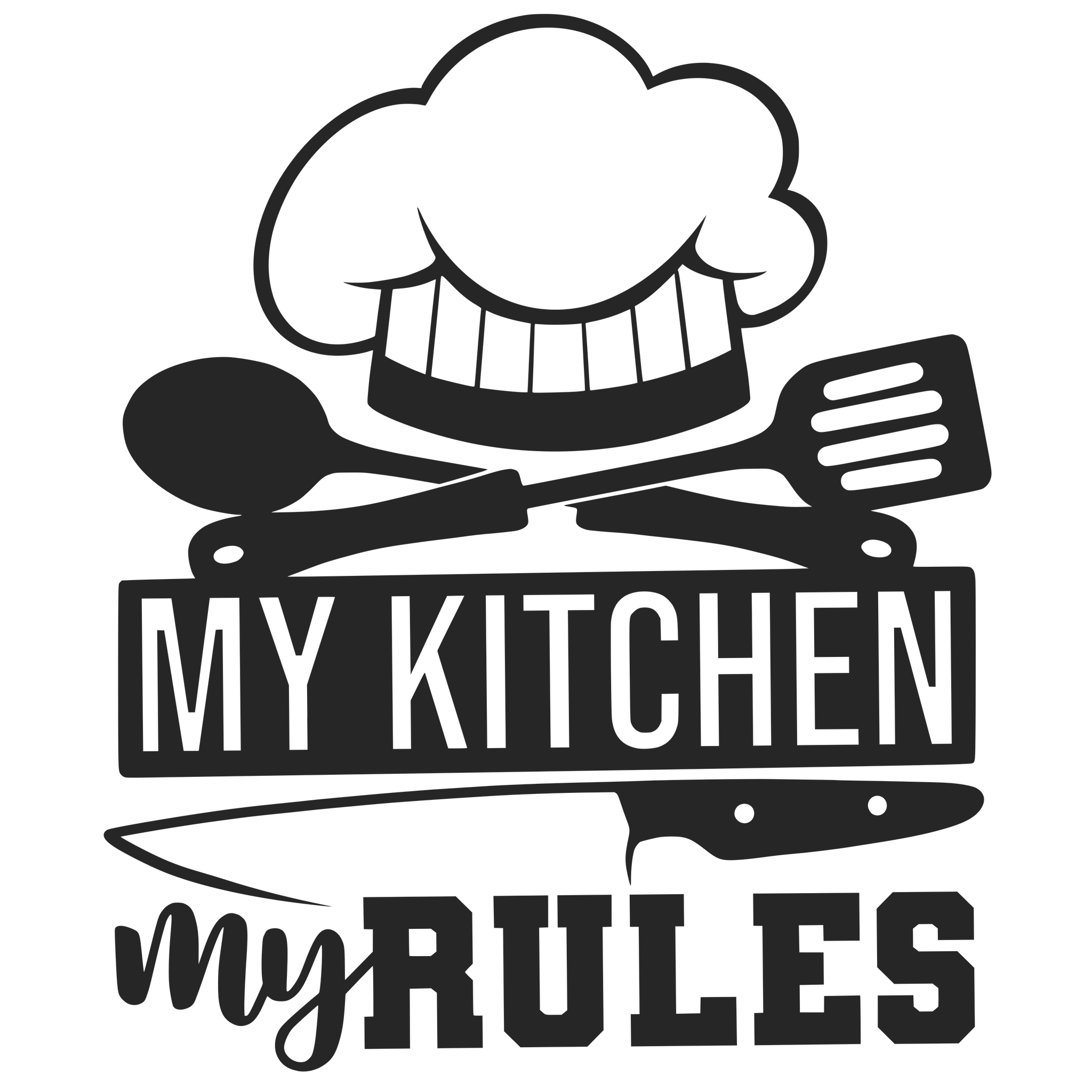 MY KITCHEN MY RULES 2 12X9 BAMBOO CUTTING BOARD