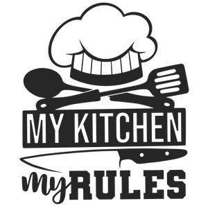 MY KITCHEN MY RULES 2 12X9 BAMBOO CUTTING BOARD