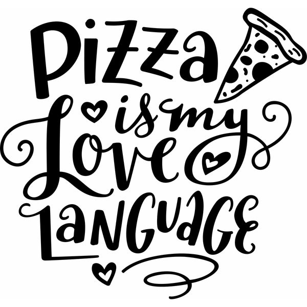 PIZZA IS MY LOVE LANGUAGE 12X9 BAMBOO CUTTING BOARD