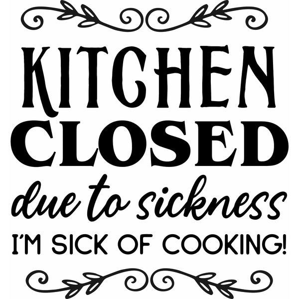 KITCHEN CLOSED 12X9 BAMBOO CUTTING BOARD