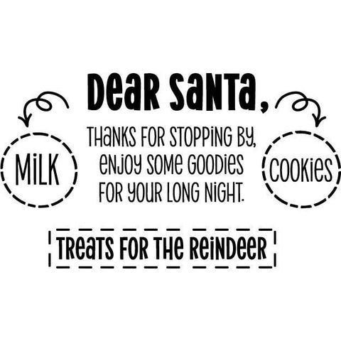 DEAR SANTA-FOR YOUR LOND NIGHT 12X9 BAMBOO CUTTING BOARD