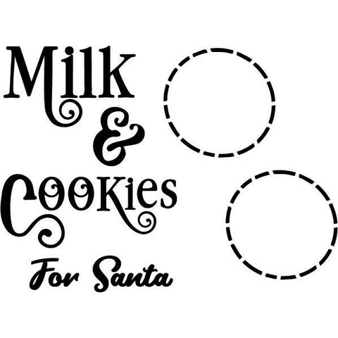 SANTA - MILK AND COOKIES 12X9 BAMBOO CUTTING BOARD