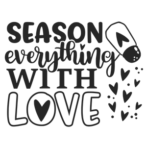 SEASON EVERYTHING WITH LOVE 12X9 BAMBOO CUTTING BOARD