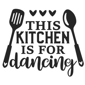 THIS KITCHEN IS FOR DANCING 12X9 BAMBOO CUTTING BOARD