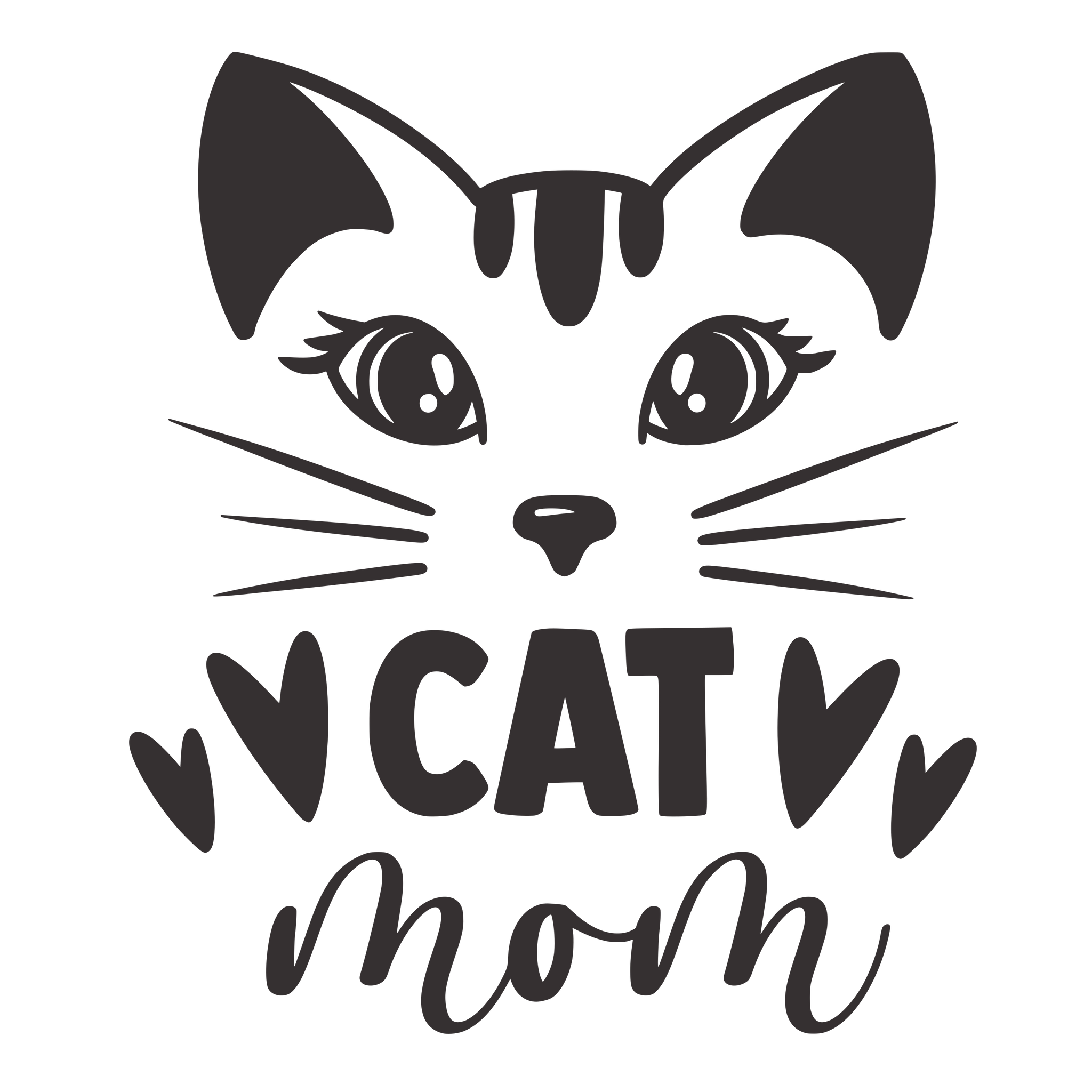 CAT MOM 12x9 BAMBOO CUTTING BOARD