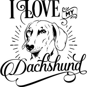 I LOVE MY DACHSHUND 13X12 PAW BAMBOO CUTTING BOARD