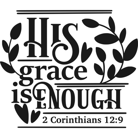 HIS GRACE IS ENOUGH 12X9 BAMBOO CUTTING BOARD