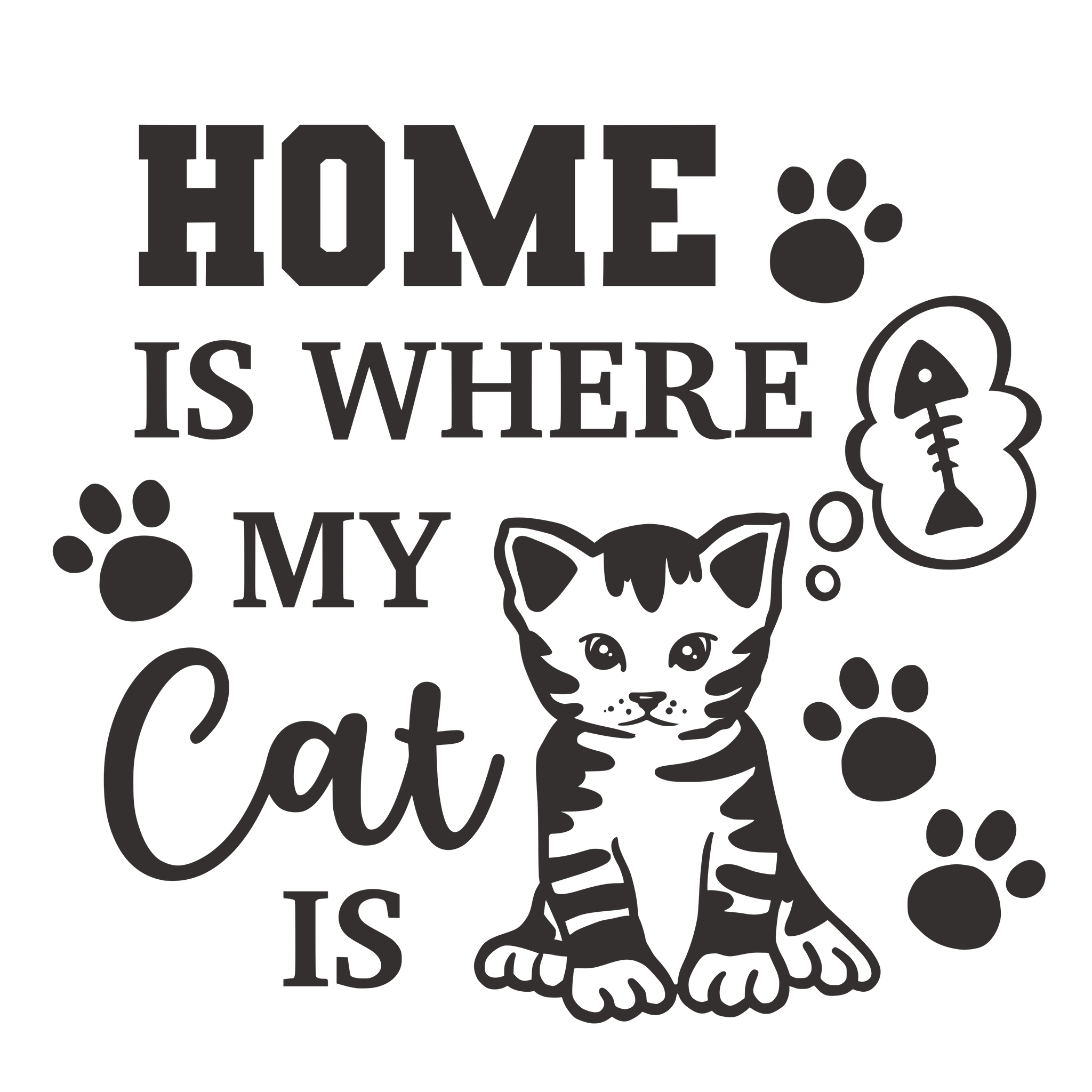 HOME IS WHERE MY CAT IS