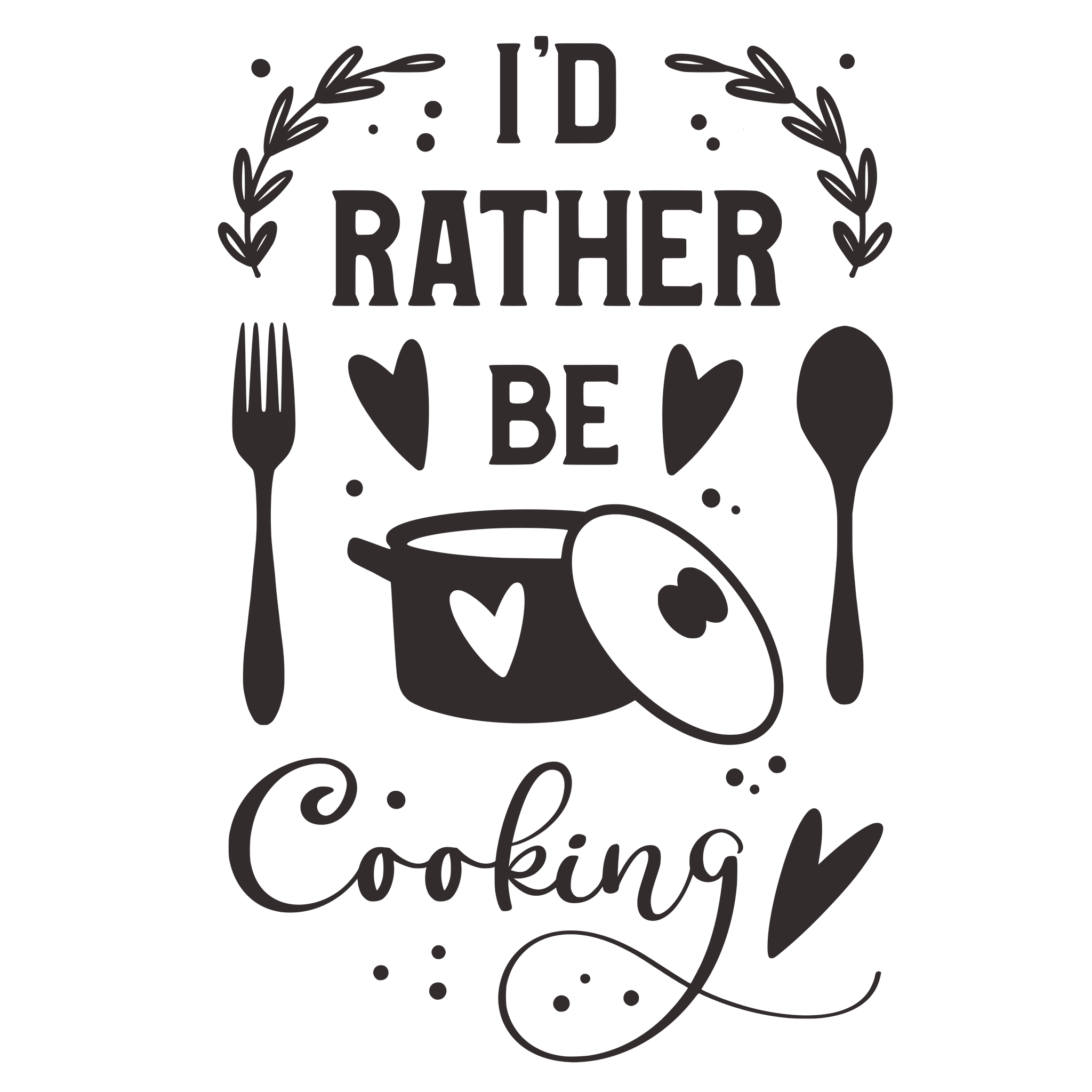 I RATHER BE COOKING 12X9 BAMBOO CUTTING BOARD