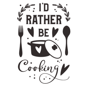 I RATHER BE COOKING 12X9 BAMBOO CUTTING BOARD