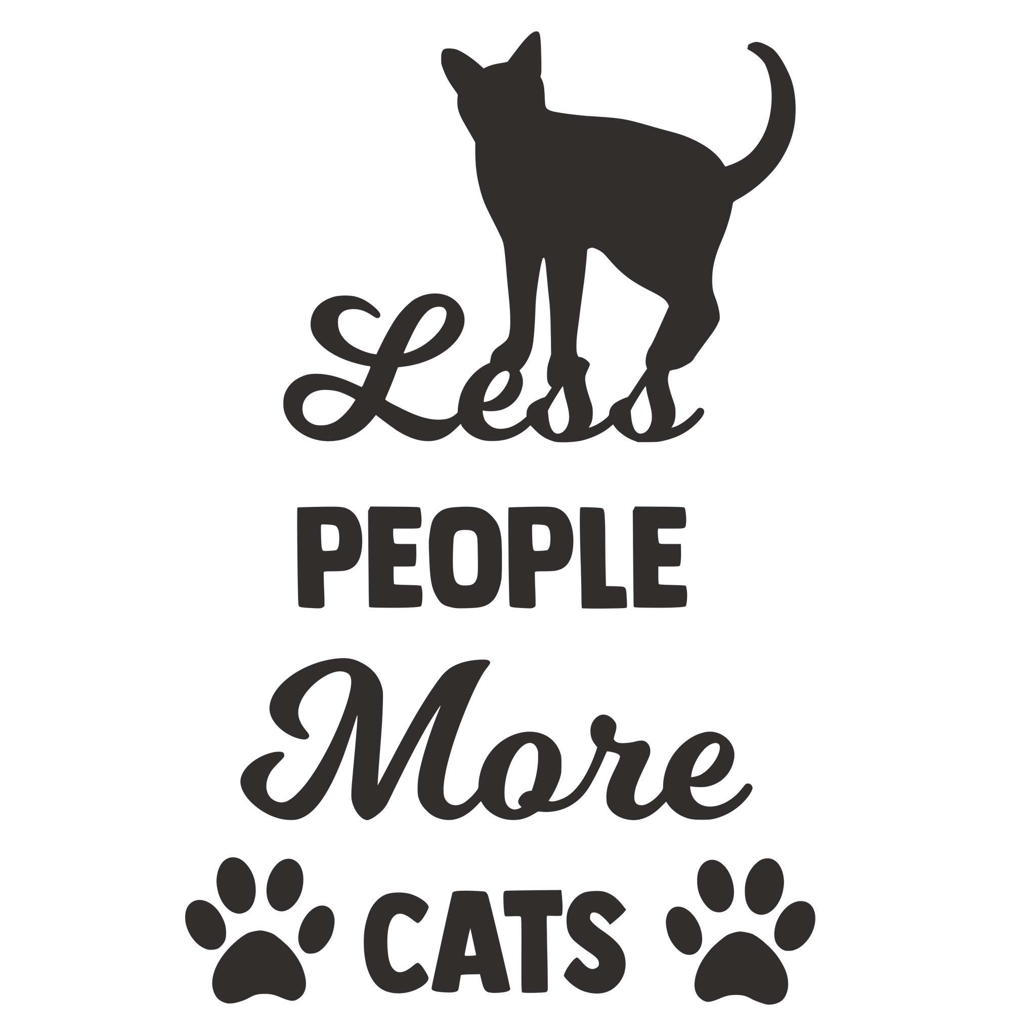 LESS PEOPLE MORE CATS