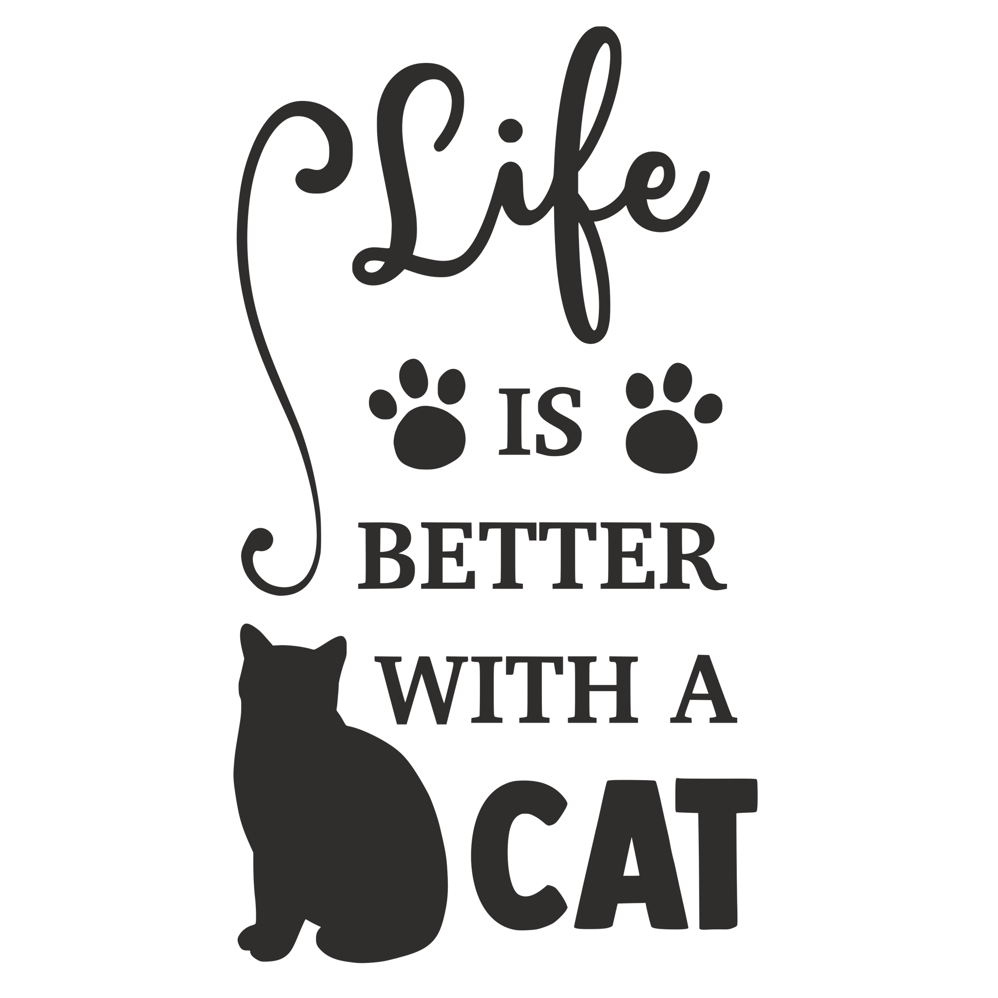 LIFE IS BETTER WITH A CAT