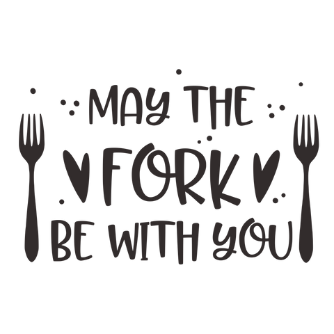 MAY THE FORK BE WITH YOU 2 12X9 BAMBOO CUTTING BOARD