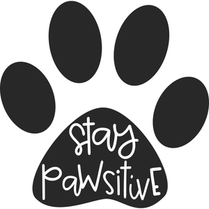 STAY PAWSITIVE 12X9 BAMBOO CUTTING BOARD